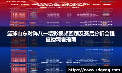 篮球山东对阵八一精彩视频回顾及赛后分析全程直播观看指南
