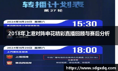 2018年上港对阵申花精彩直播回顾与赛后分析